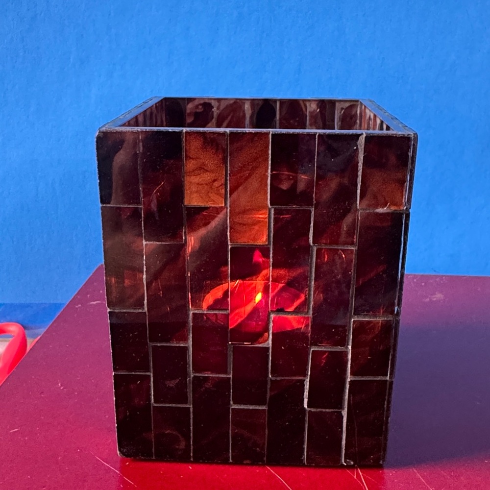 RETIRED - PartyLite GLOBAL AMBIANCE MINI 4” Mosaic Tealight Holder